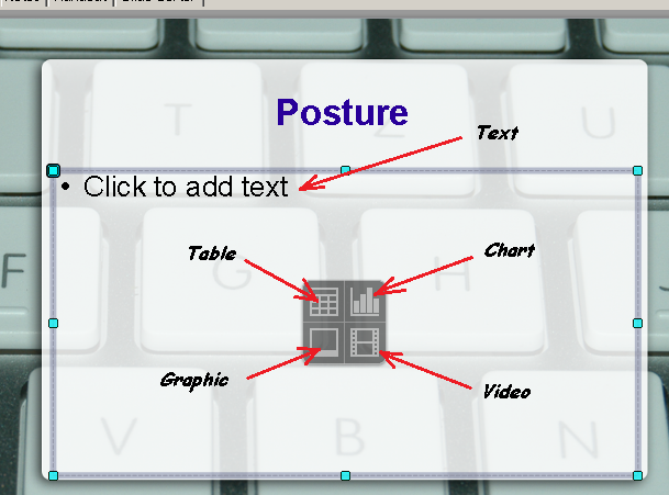 Display layout with content box